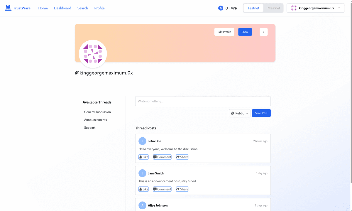 Set up your unique profile with info and offerings.